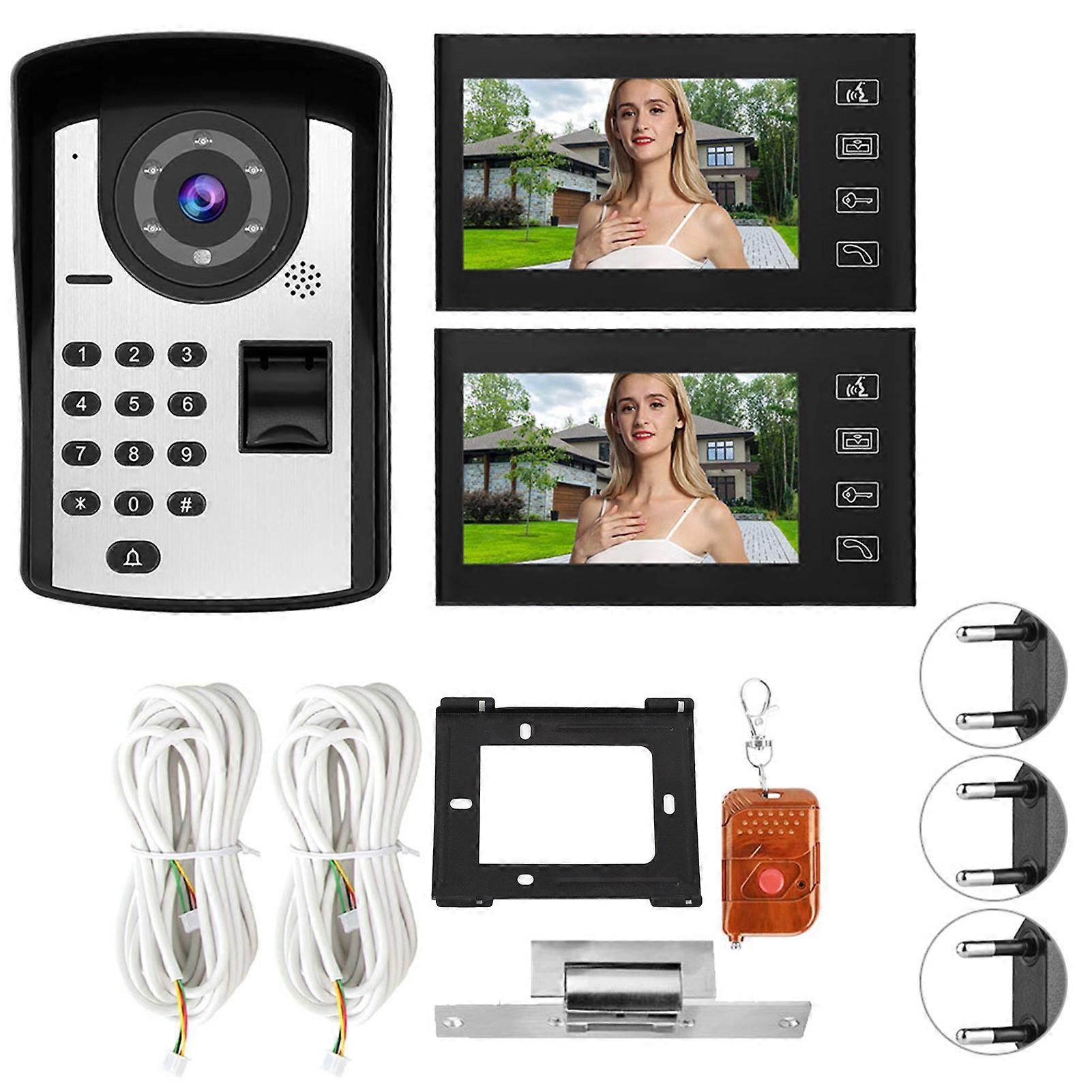 Smart Video Doorbell Kit - 7" Touchscreen, Night Vision, Hands-Free Intercom, Easy Install