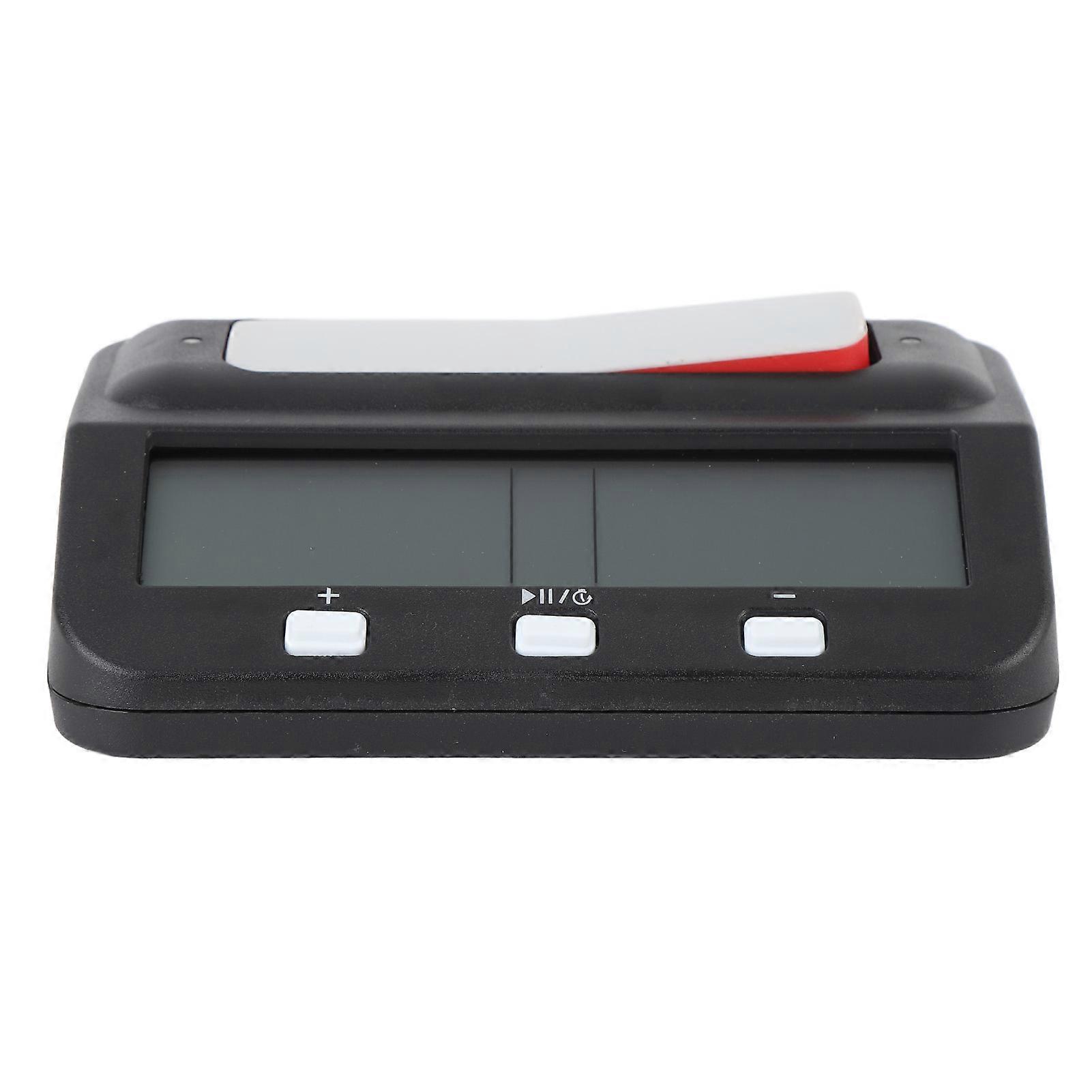 Chess Timer with Reward Delayed Time Alarm Memory Function Count Down Up Chess Clock for Game Competitions Black