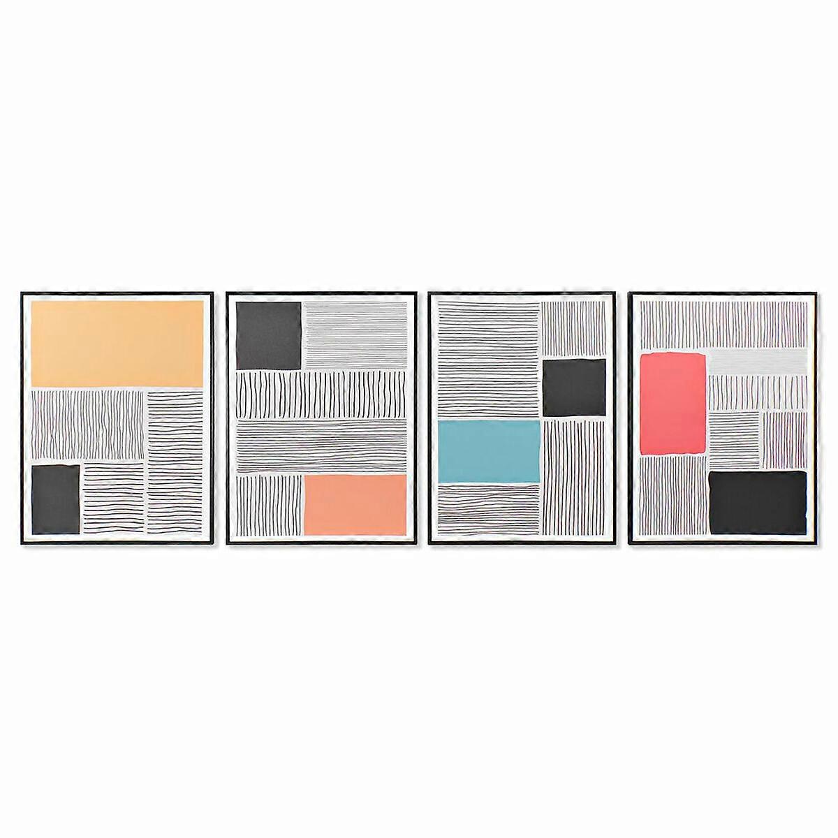 Canvas DKD Home Decor polystyrene canvas 60 x 3 x 80 cm (4 pieces)