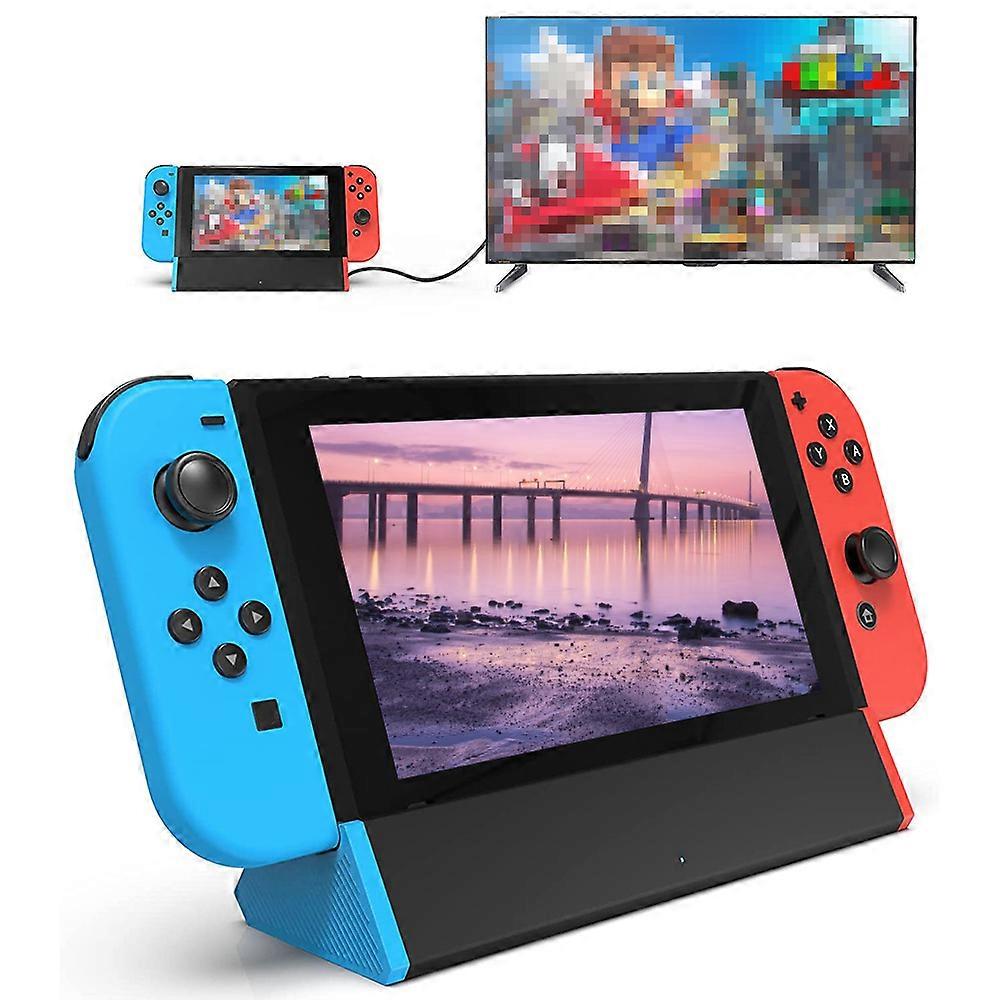 TV Switch/Switch OLED, Portable TV Dock Compatible With 4K HD Adapter/Type C Port/USB Port for Official Nintendo Switch