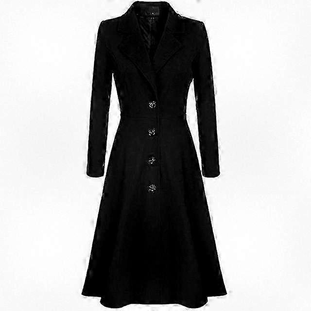 Stylish Women's Autumn Winter Long Slim Woolen Trench Coats Elegant Casual Dress Jacket for Certain Brand in England Style