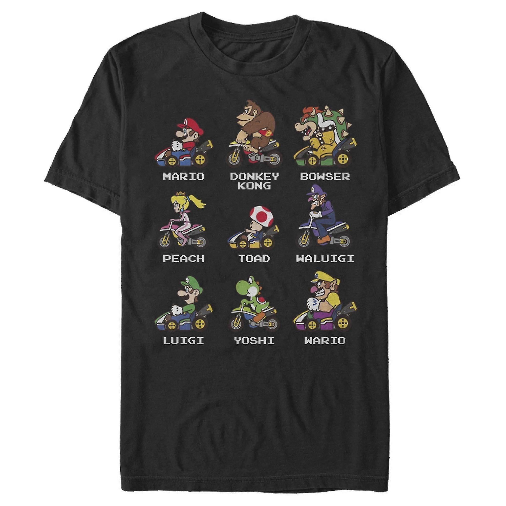 Nintendo Mario Kart Cast  Graphic Tee Black -HOA231