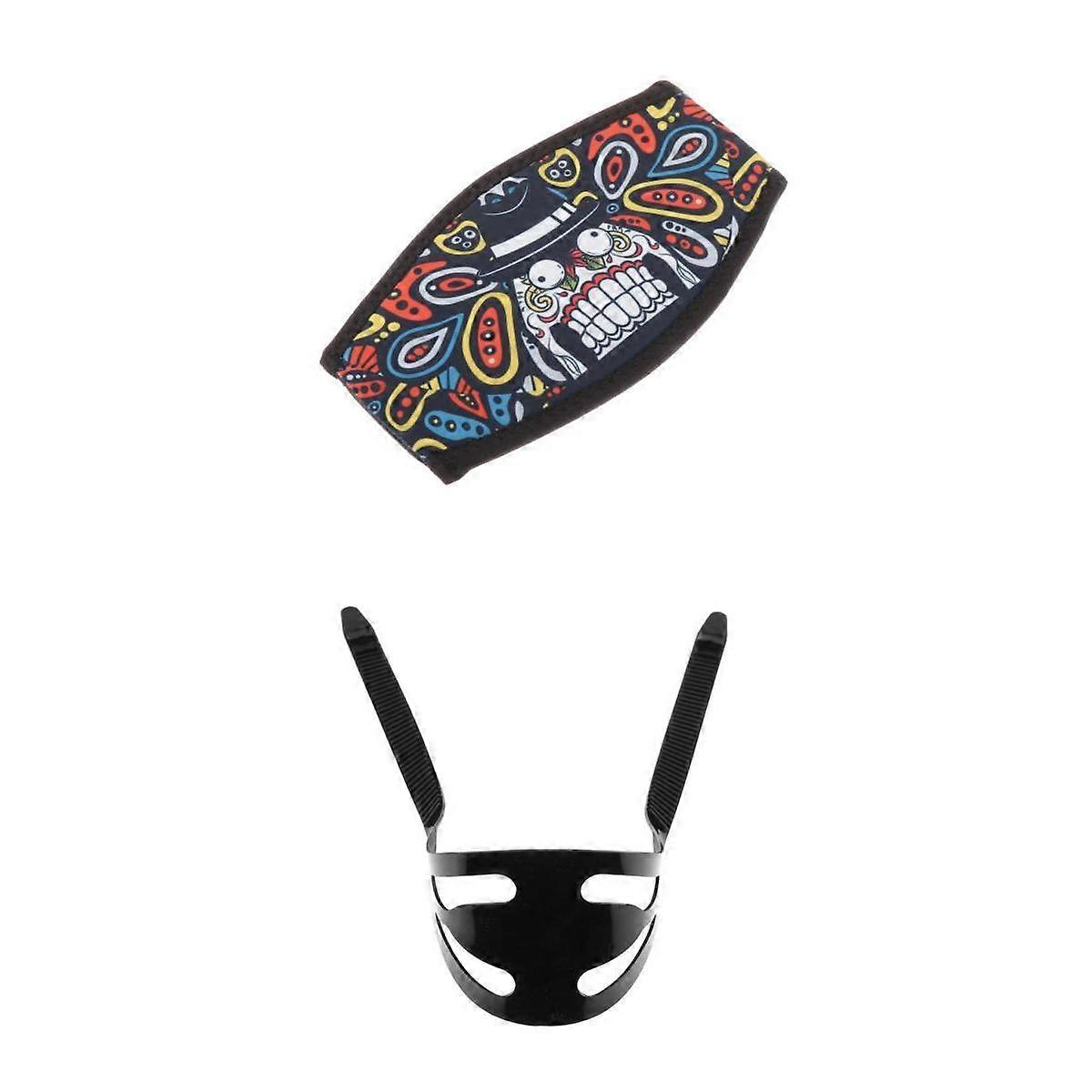 Scuba Diving Comfortable Mask Strap Cover Padded Wrapper & Silicone Straps