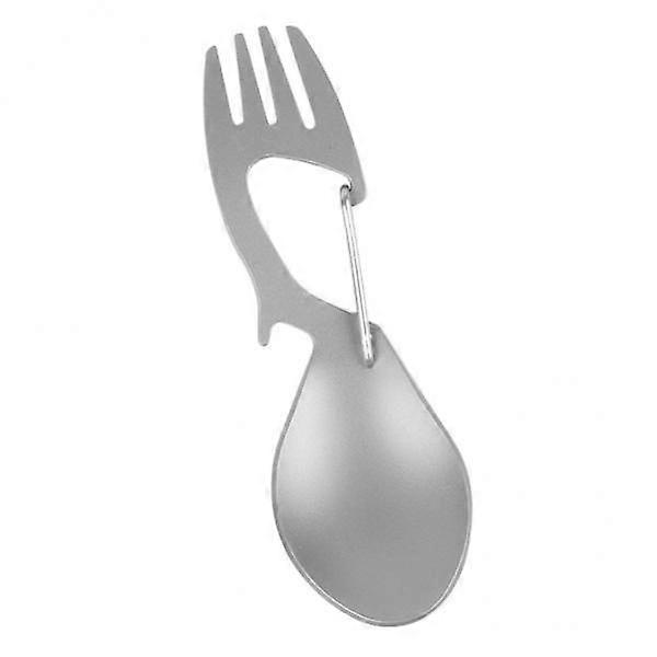 2-4pack Multi-function Camping Spoon Fork Spork Beer Bottle Opener Stainless