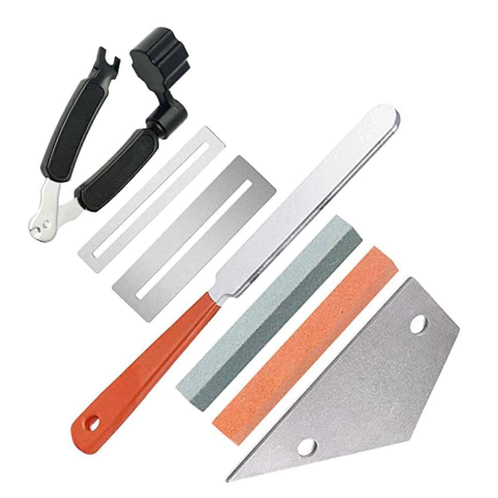 Guitar Luthier Tool Kit Fret File Crowning Tools For Guitar Bass DIY Fret Setup Kit