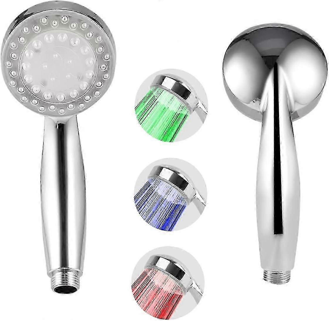 Led Shower Head Water Saving, 3 Colors Changing, Temperature Controlled