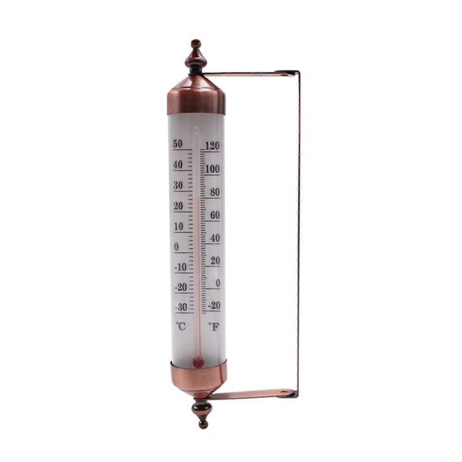 10 Inch Garden Thermometer Set, Weatherproof Indoor Outdoor Analog Thermometer, White, Durable for Home and Garden Use