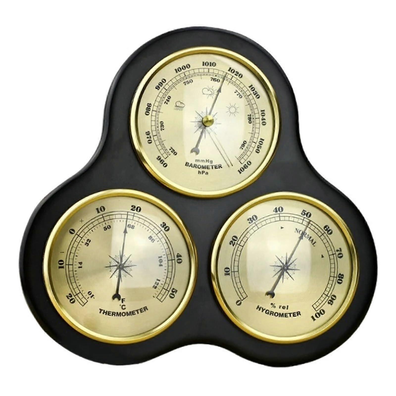 Wall Mounted Barometer Thermometer Hygrometer Weather Station For Household Use Analog Weather Station Hanging Required
