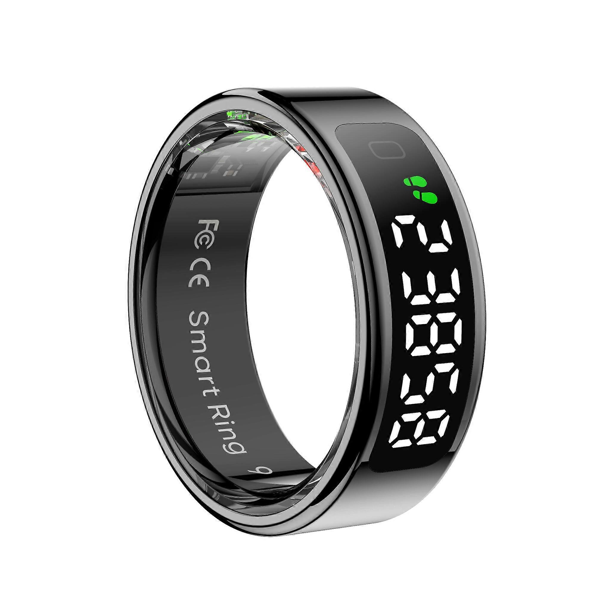 Wireless Charging Smart Ring Multi Sports Modes Fitness Tracker 5ATM Waterproof Sleep Blood Oxygen Heart Rate Monitoring Step Count Smart Ring