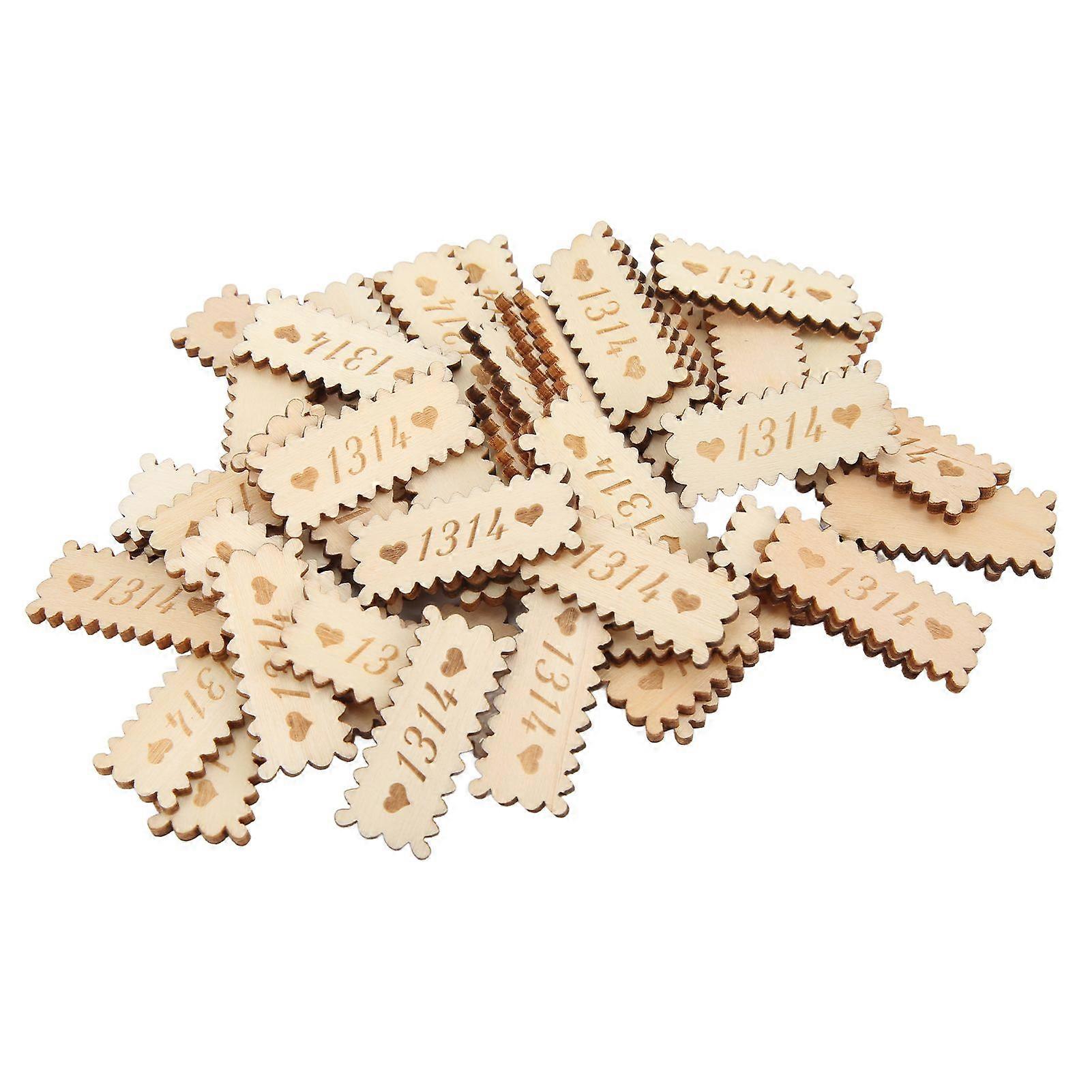 2025 Latest Model  50Pcs Rectangular Wooden Labels Smoother Surfaces Lovely