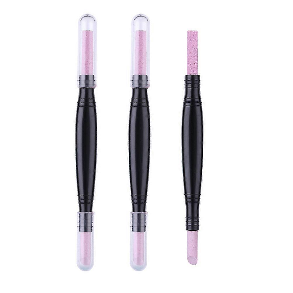 Nail File Buffer stick for Nail Art Using Made of Durable PP Plastic Multi Color Lightweight and Portable Design 3pcs Pack