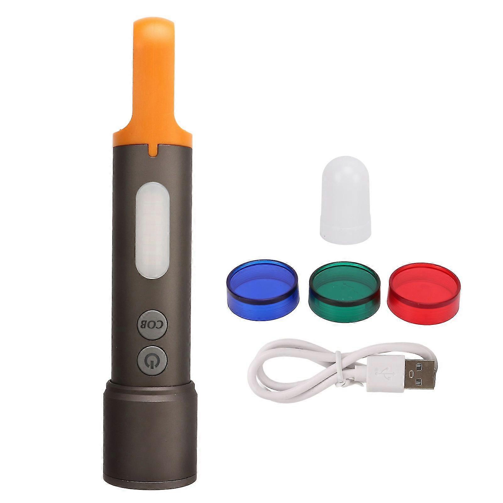 USB Flashlight White Focus Type C Rechargeable Aluminum Alloy Flashlight Zoomable Mini Flashlight