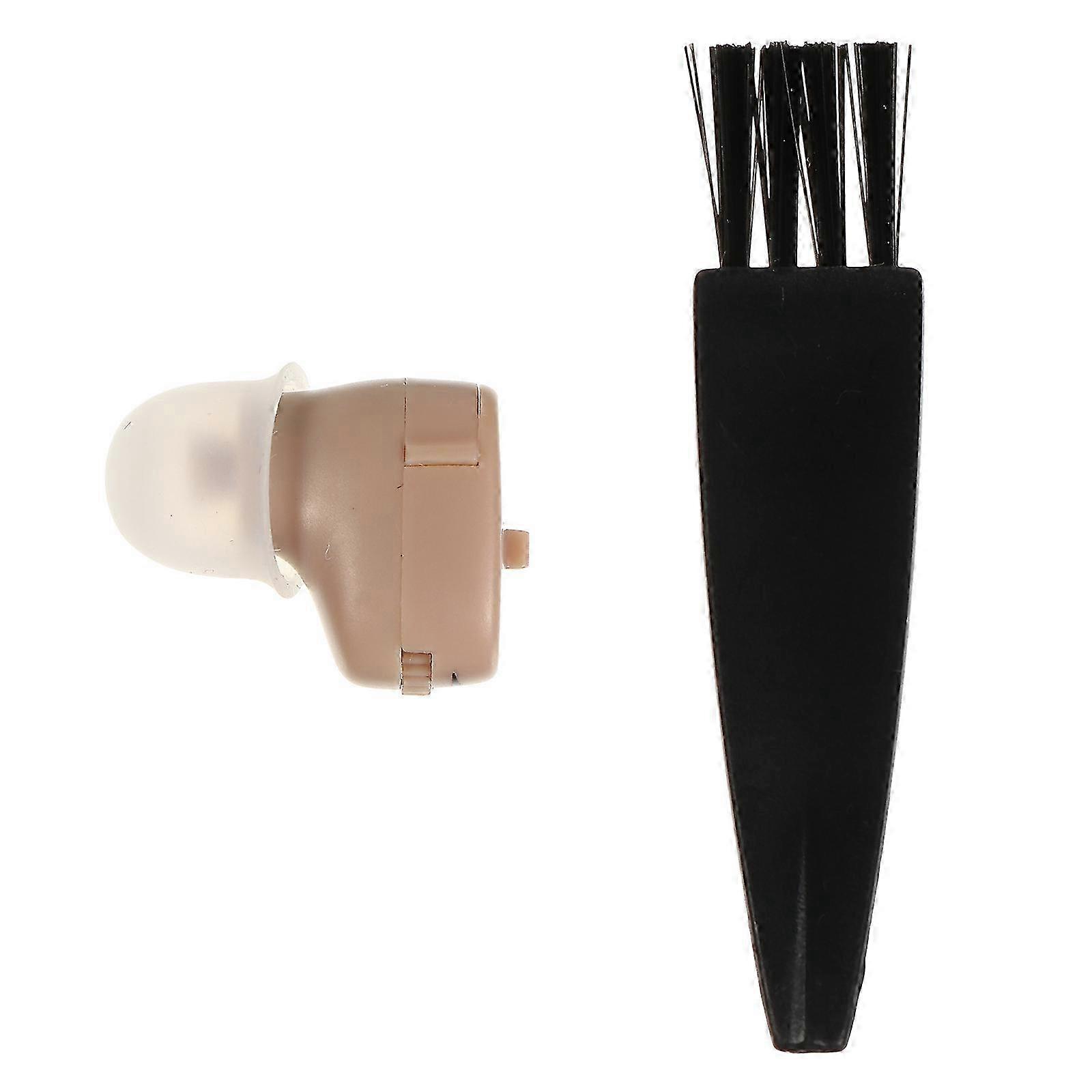Mini Invisible Digital Hearing Aid Set - 2X1.5cm Beige Sound Amplifier