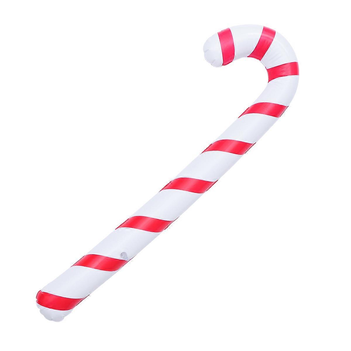 6pcs Red & Candy Cane Foil Balloons – Reusable Inflatable Decor for Xmas Party, Home, Fireplace, or Photo Backdrop