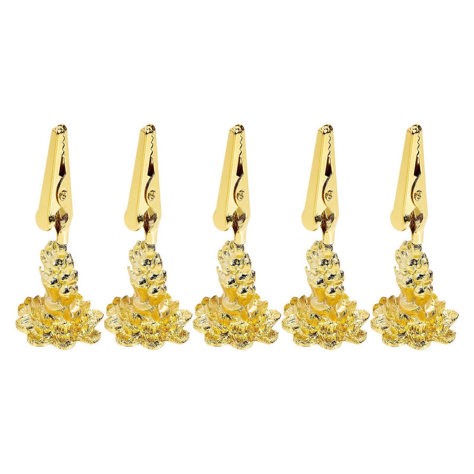 Insence Tutucu Güvenlik Tutucu Klasik Stil Tütsü Tutucular Yoga Odası 6x2 5cm Altın Kaplama Alaşım 5 Adet