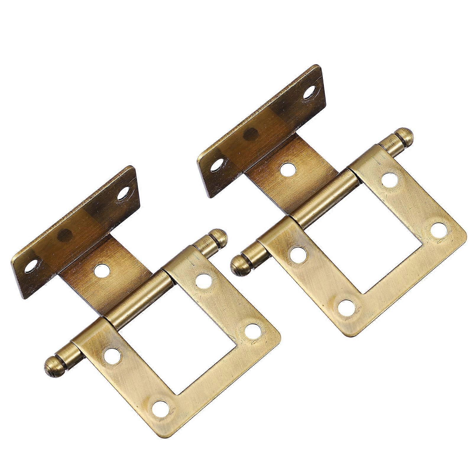 Door Hinge Heavy Duty Iron Cabinet Hinges Smooth Sliding Rust Resistant for 2Pcs