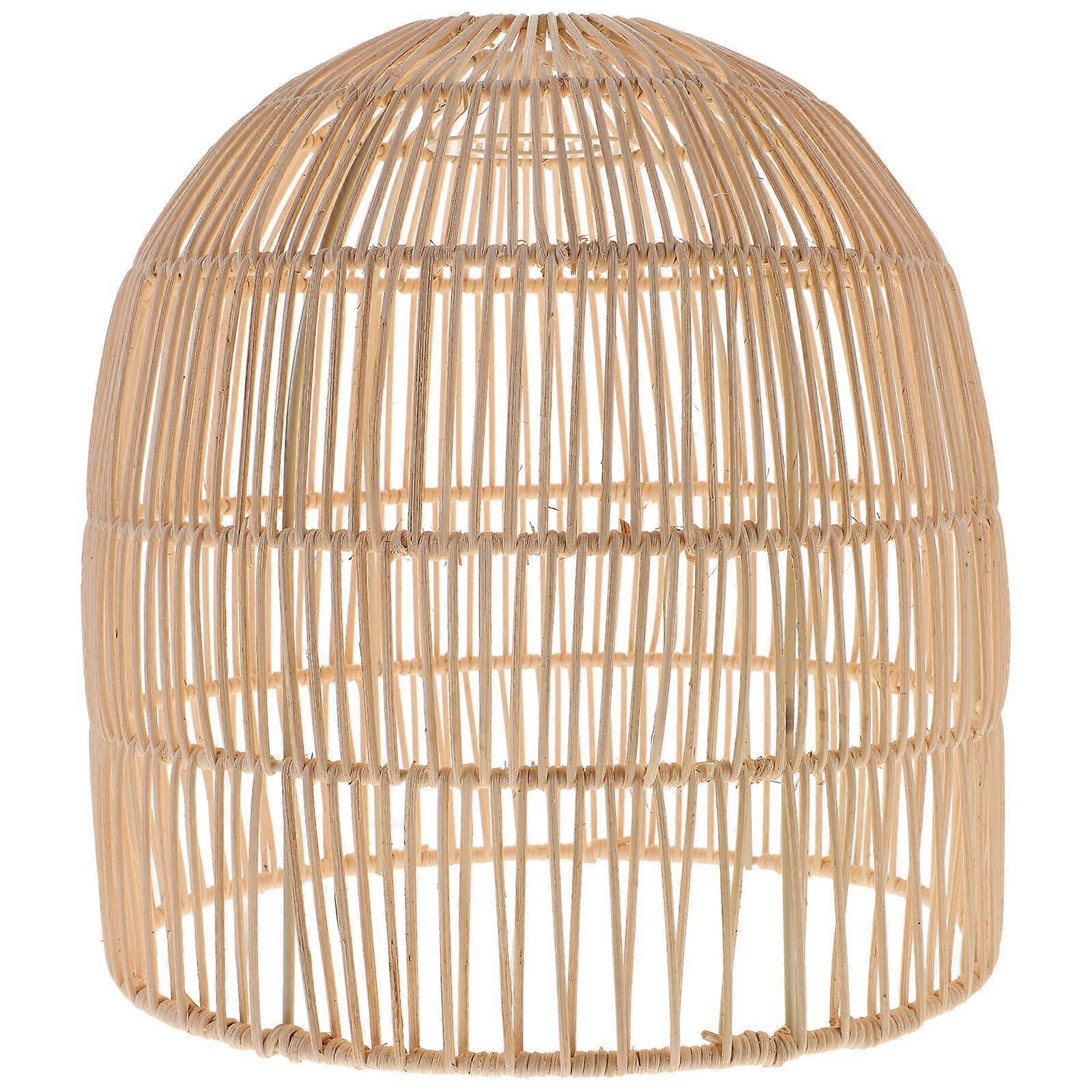 Woven Rattan Pendant Light Shade for Ceiling Lamps – Lightweight Decor Cover for Homes, Restaurants, and Cafes – Easy Installation, No Bulb Included
