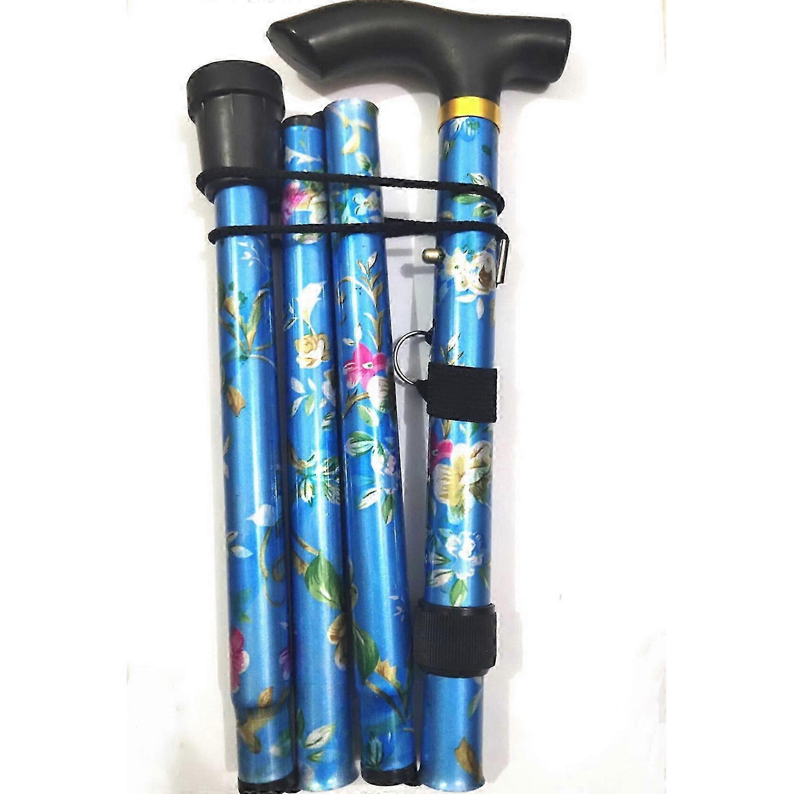 Walking Stick - Adjustable and Foldable - Lightweight - Comfortable Grip - Durable Walking Aid Mobility Aid - Collapsible Walking Stick