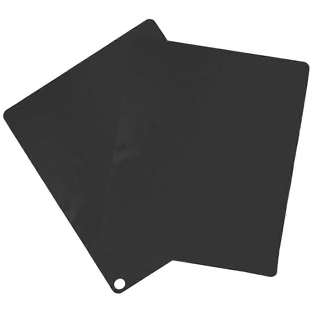 Versatile Silicone Kitchen Mat Induction Cooktop Mats Tableware Protector 25X25X0.3CM Heat Insulation 2Pcs