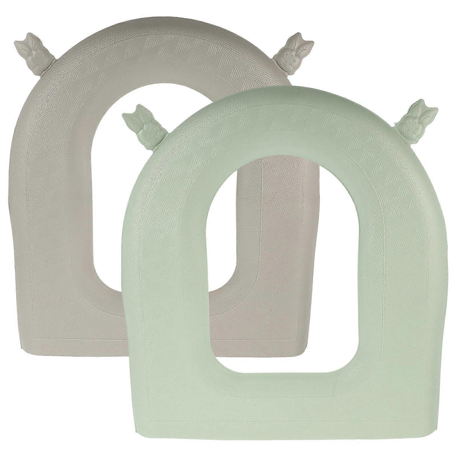 Bathroom Toilet Mat Washable Toilet Pads Daily Use 41X37X3CM Portable 2Set