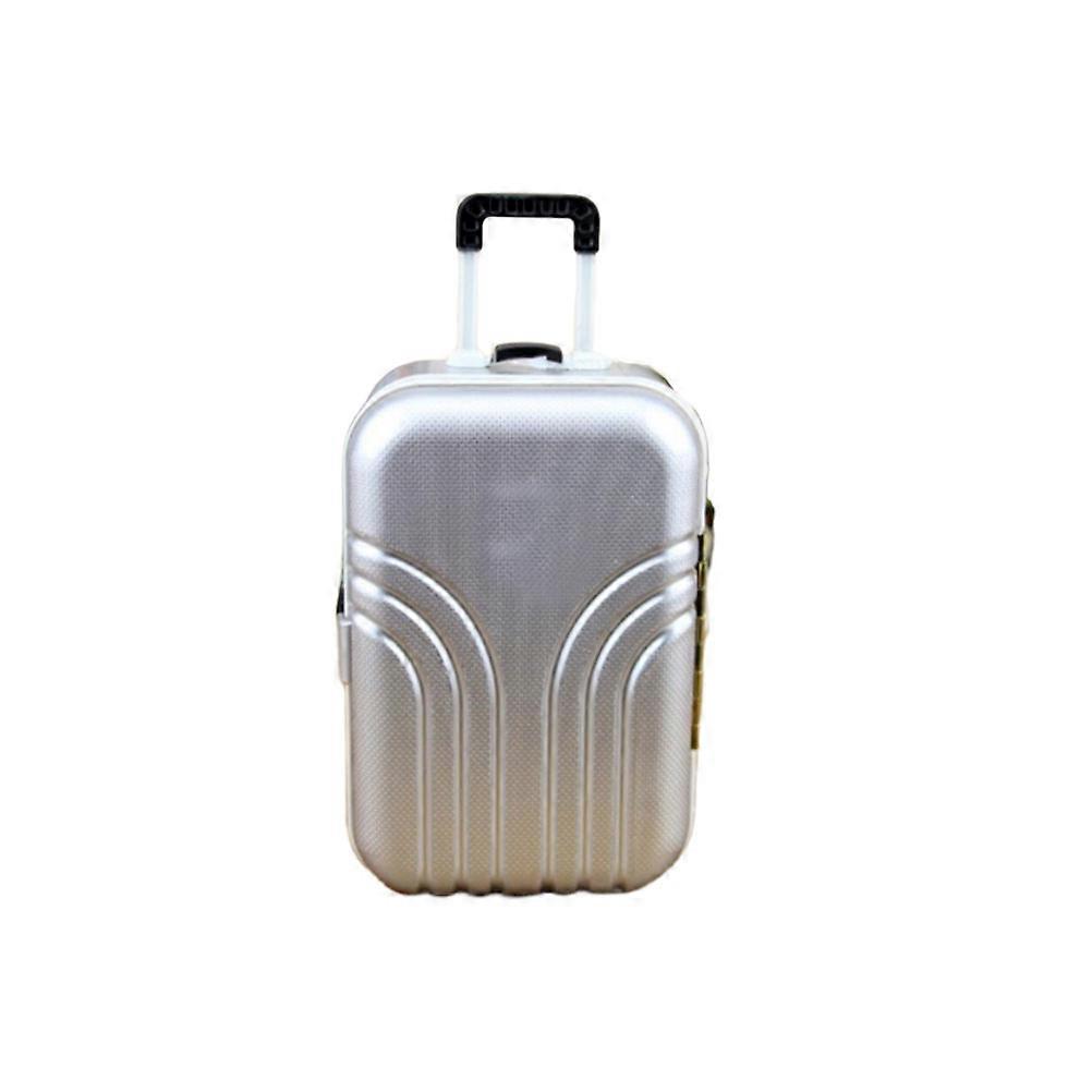 Kids Piggy Banks For Real Money Mini Luggage Piggy Bank Silver Trolley Case Saving 1Pack