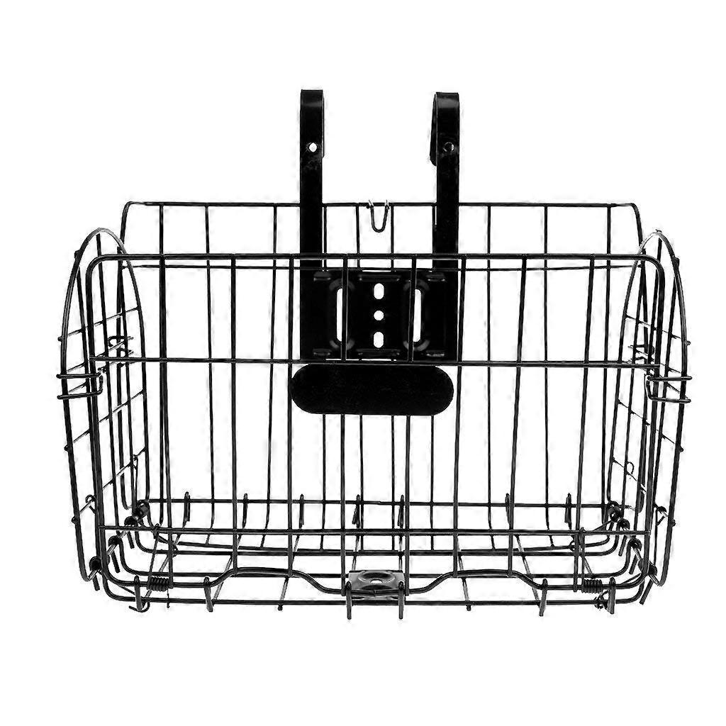 Folding Metal Bicycle Basket for Front Handlebar Wire Storage Box, Lightweight, Durable, Universal Fit, Easy Installation