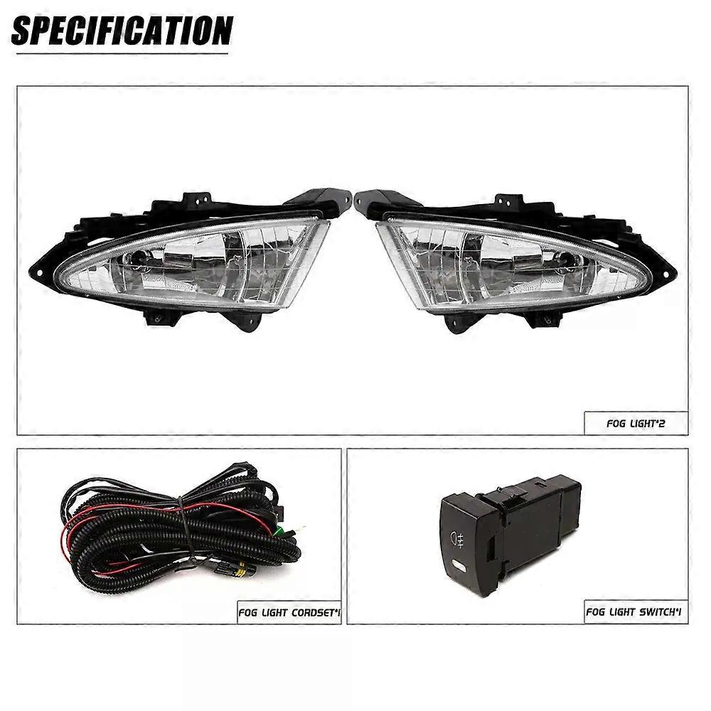 unique Front Bumper Fog Lamp Upgrade Kit FOR HYUNDAI Elantra Avante 2007 2008 2009 2010 Version Additional Foglight Set Switch + Wiring