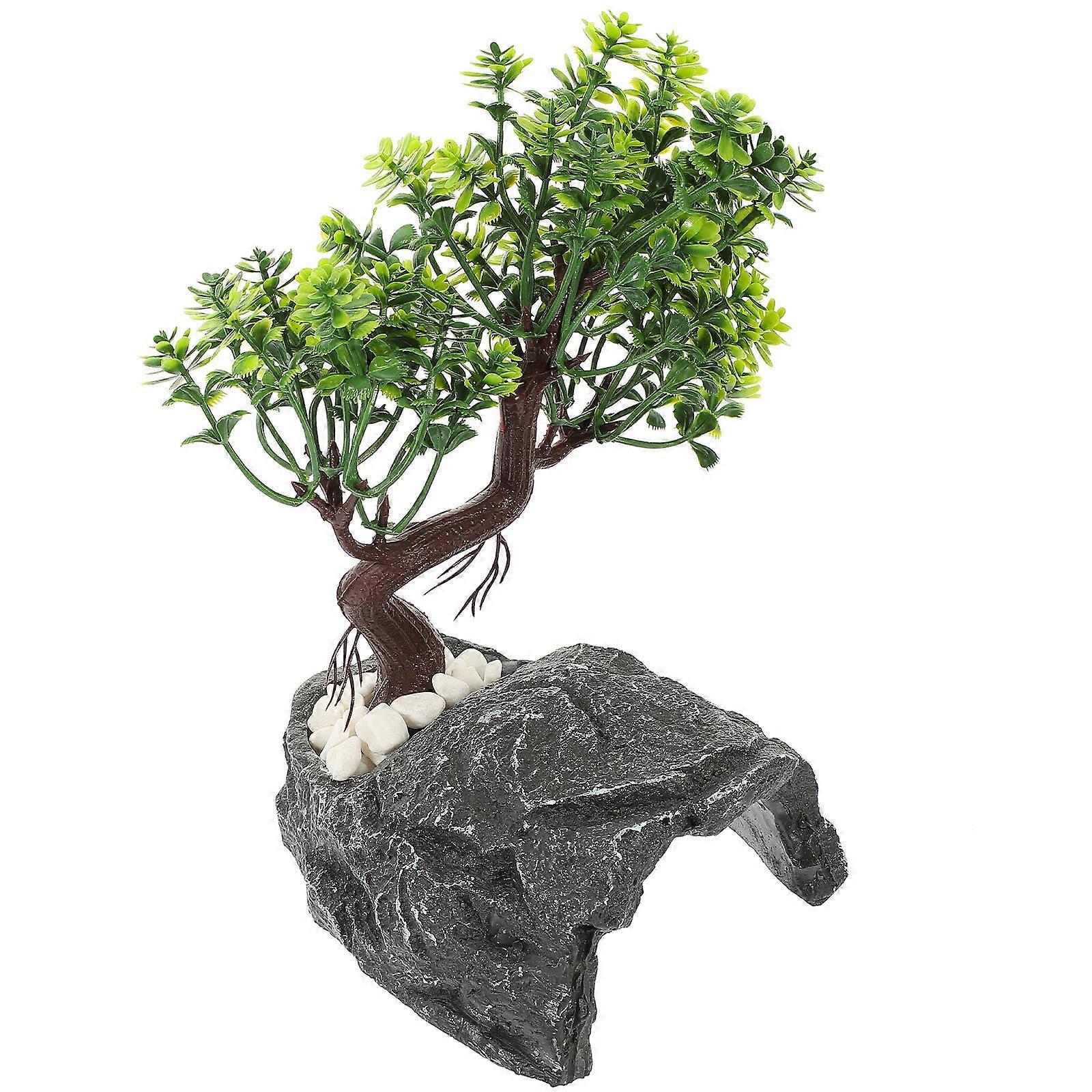 Reptile Enclosure Reptile Habitat Cave Terrarium Decor Spiders Hiding Place 1Set