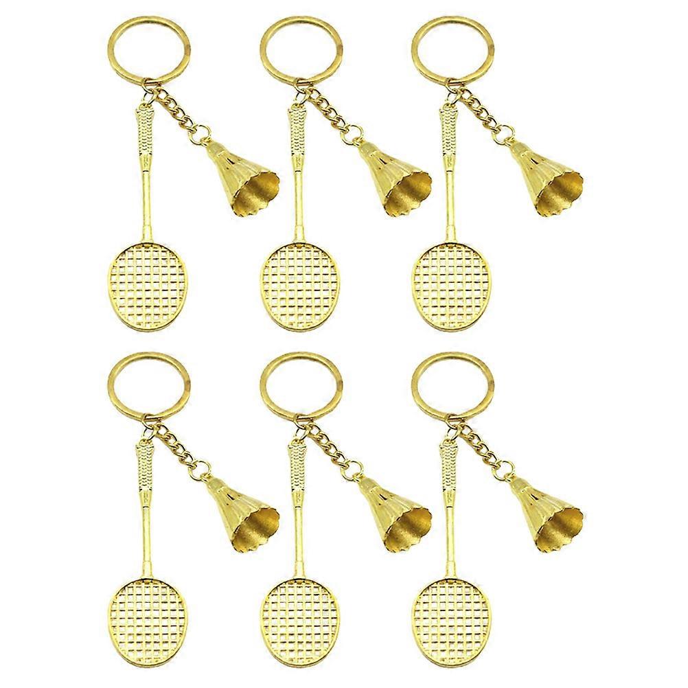 Badminton Keychain Set Stylish Shuttlecock Key Rings for Backpacks, Handbags, and Wallets 6PCS Decorative Keychain for Women