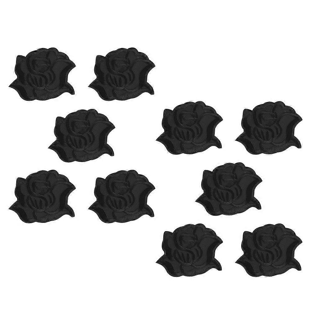 DIY Patches 10Pcs Black Polyester Durable Patch Repair Clothing Patch for Clothes