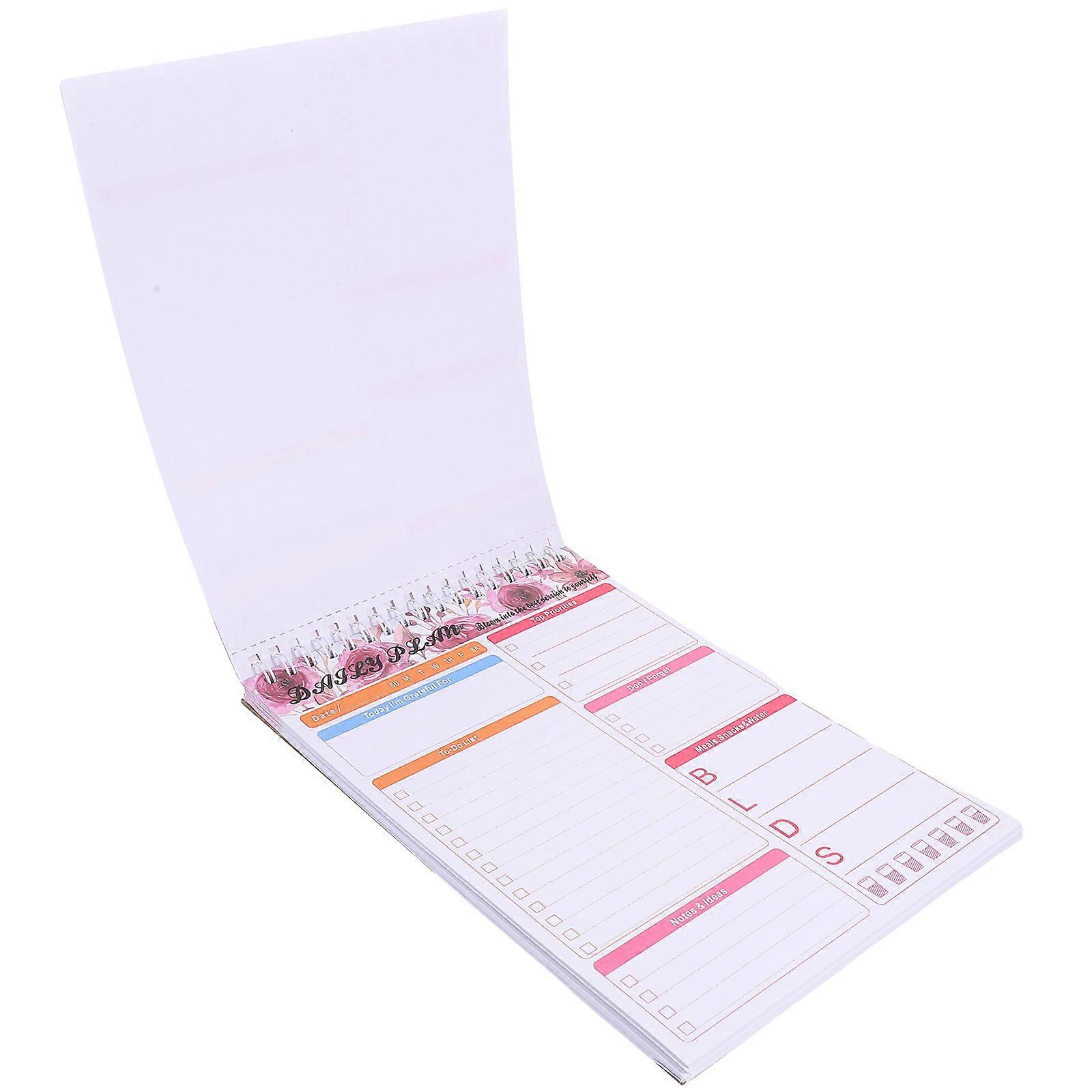 Daily Planning Tear Off Notepad Planner For Office Work A5 Size Pink Schedule Recording 1Pcs