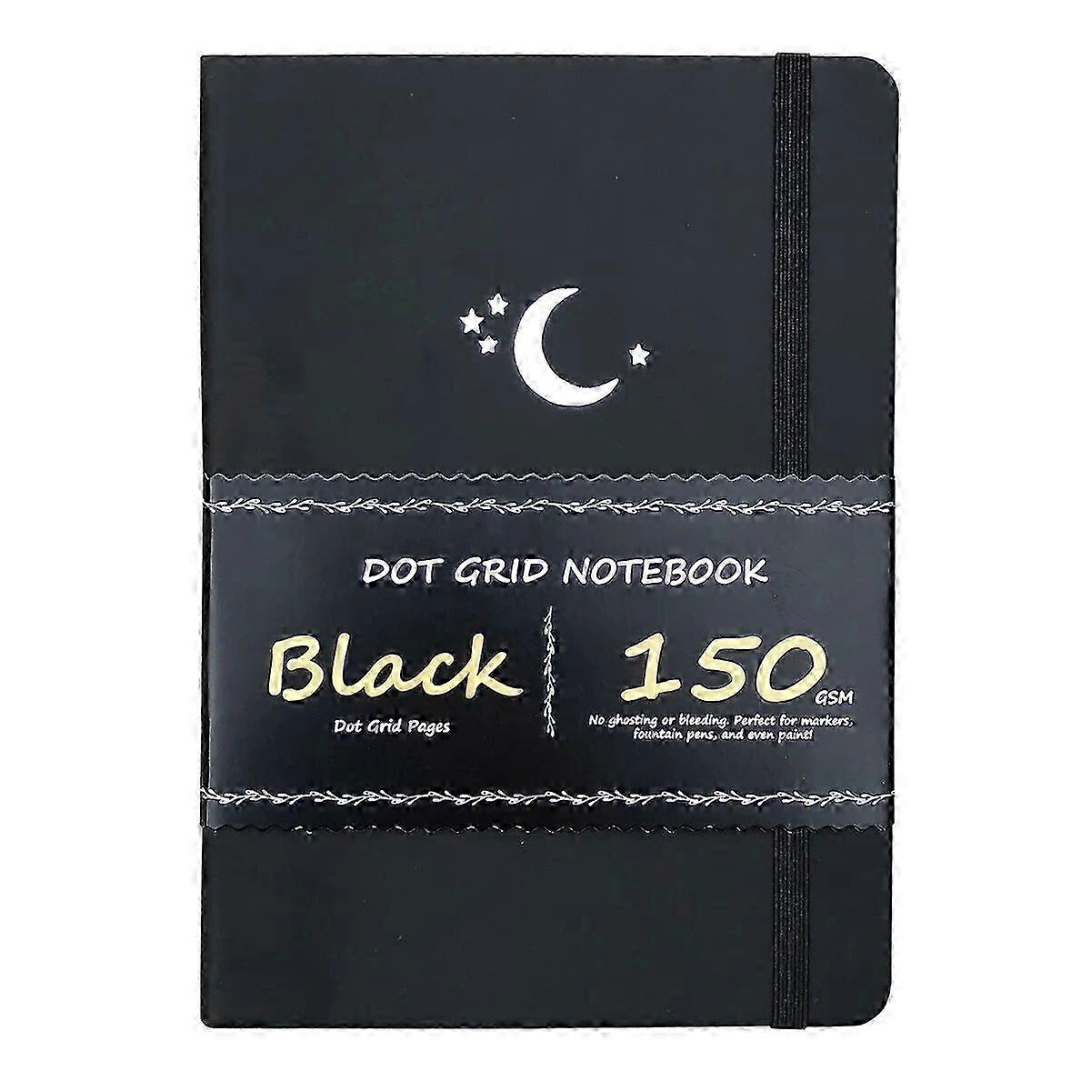 Bullet Dotted Notebook con carta nera - Dot Grid Journal Sketchbook per disegnare 160 pagine