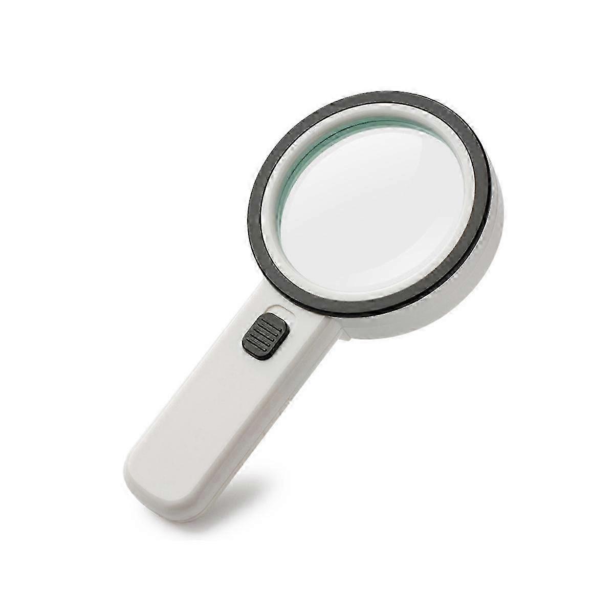 Hand-held 30X High Magnification Magnifier with 12 LED Lamp Beads Ideal for Seniors Reading