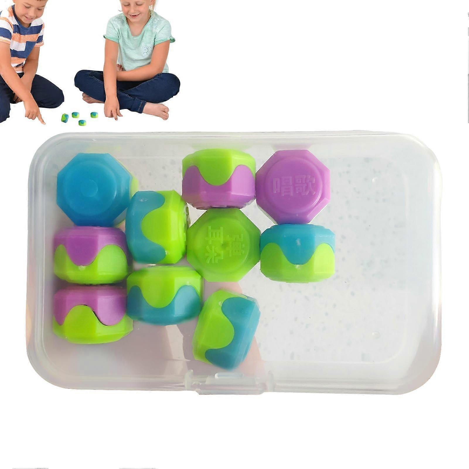 Colourful Stone Catching Game - Traditional Korean Jacks with Colourful Pebbles, Reflex Challenge for Kids