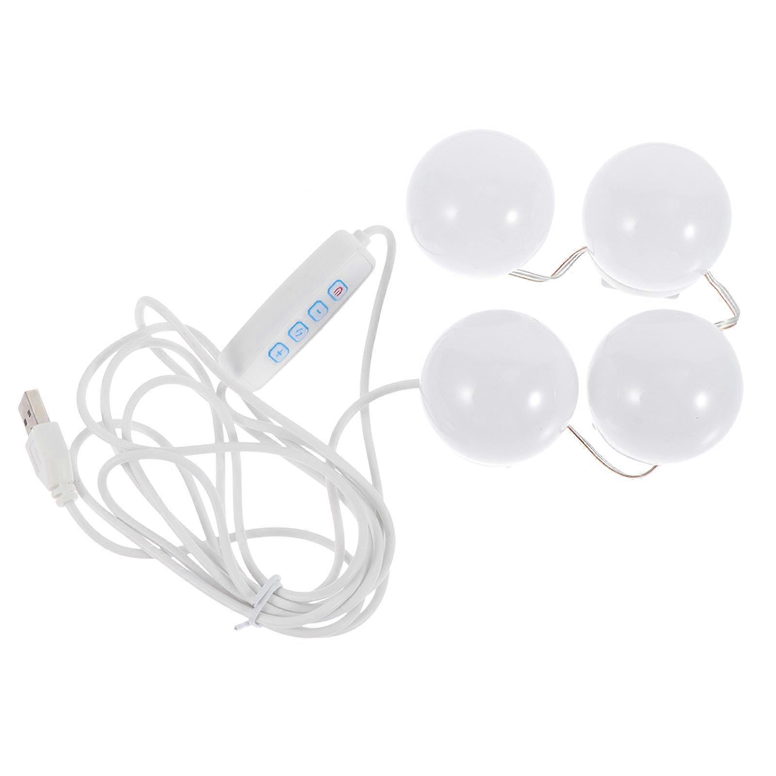 1 Set Adjustable LED Wall Vanity Lamp with Decorative Mirror Front Light Bulb