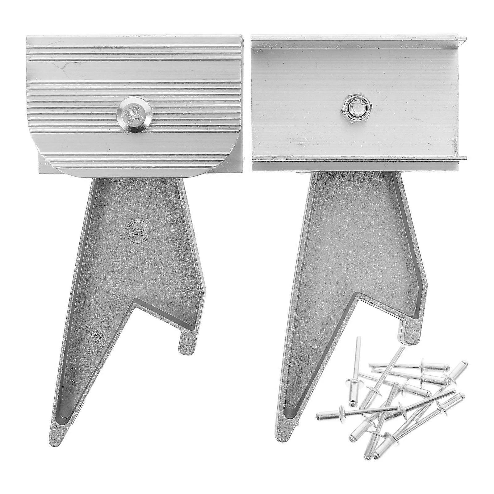 Roof Ladder Hooks Telescoping Ladder Hook Stabilizer Durable Aluminum Alloy Office Use 14.00X7.00X4.90CM Locking Mechanism 2Pcs