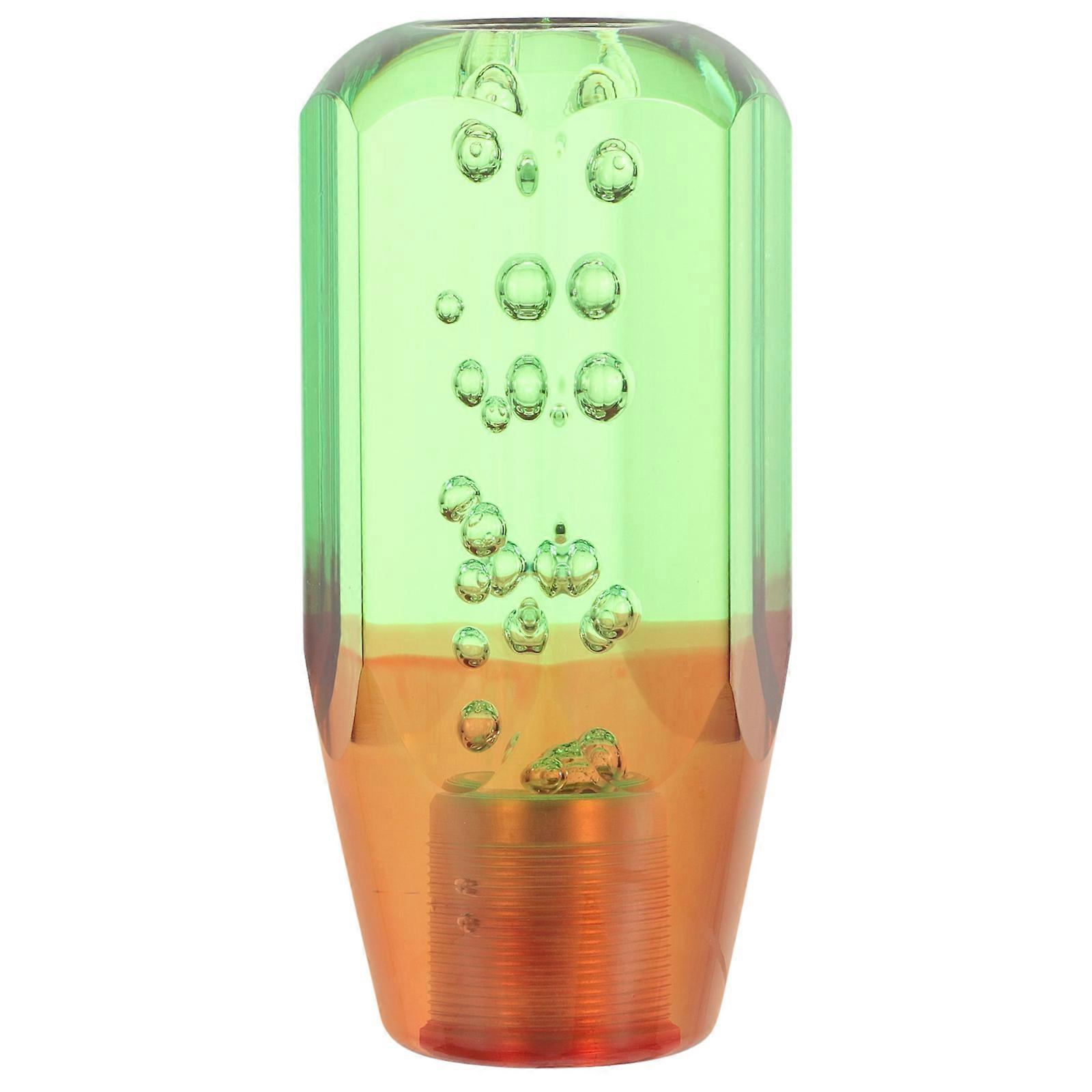 Shift Knob Automatic Car Gear Lever Stick Handle Supply Green Octagonal Bubble Acrylic 1Pack