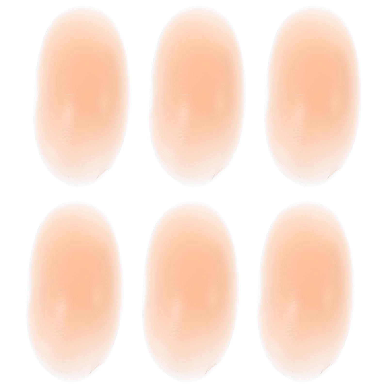 Set-In Shoulder Pad Silicone Shoulder Pads Anti-Slip Daily Use Beige 3.5X7.5X13CM Shape Correction 3Pairs
