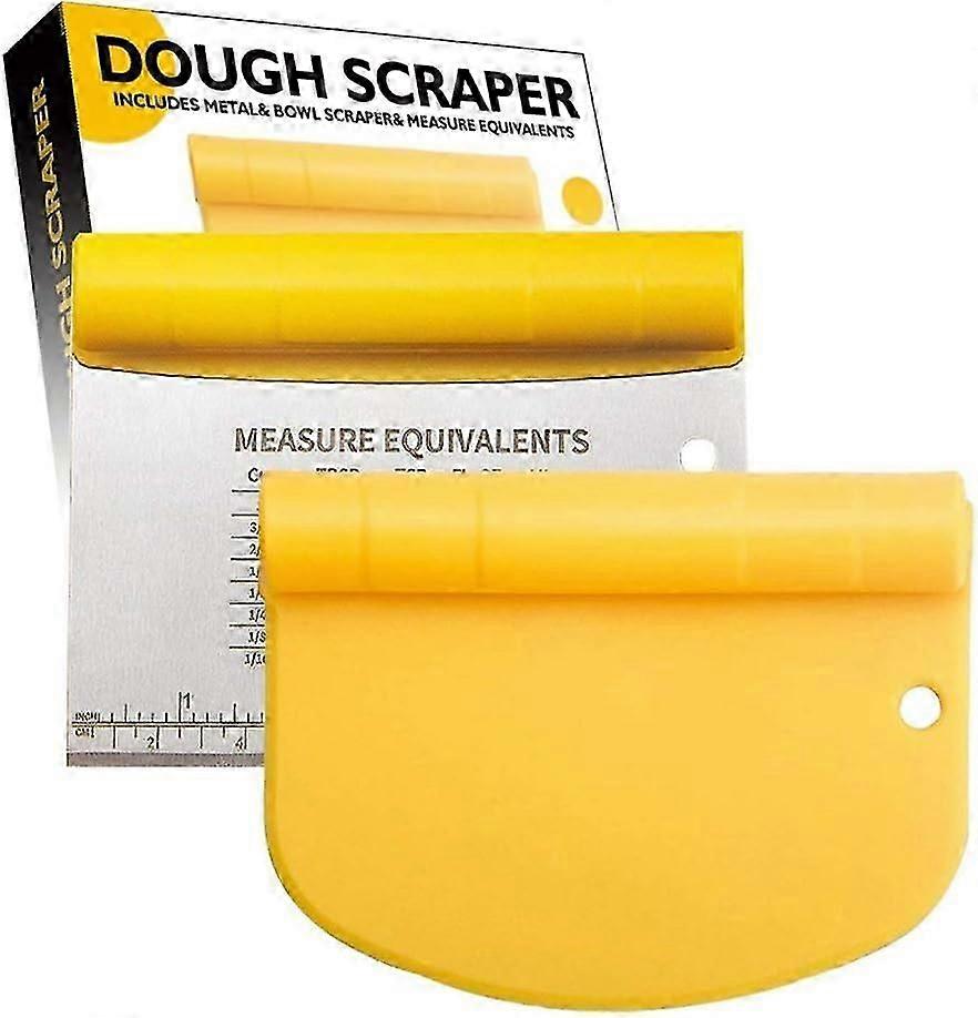 Benkskrape og deigkutter i rustfritt stål - ideell for bakeentusiaster