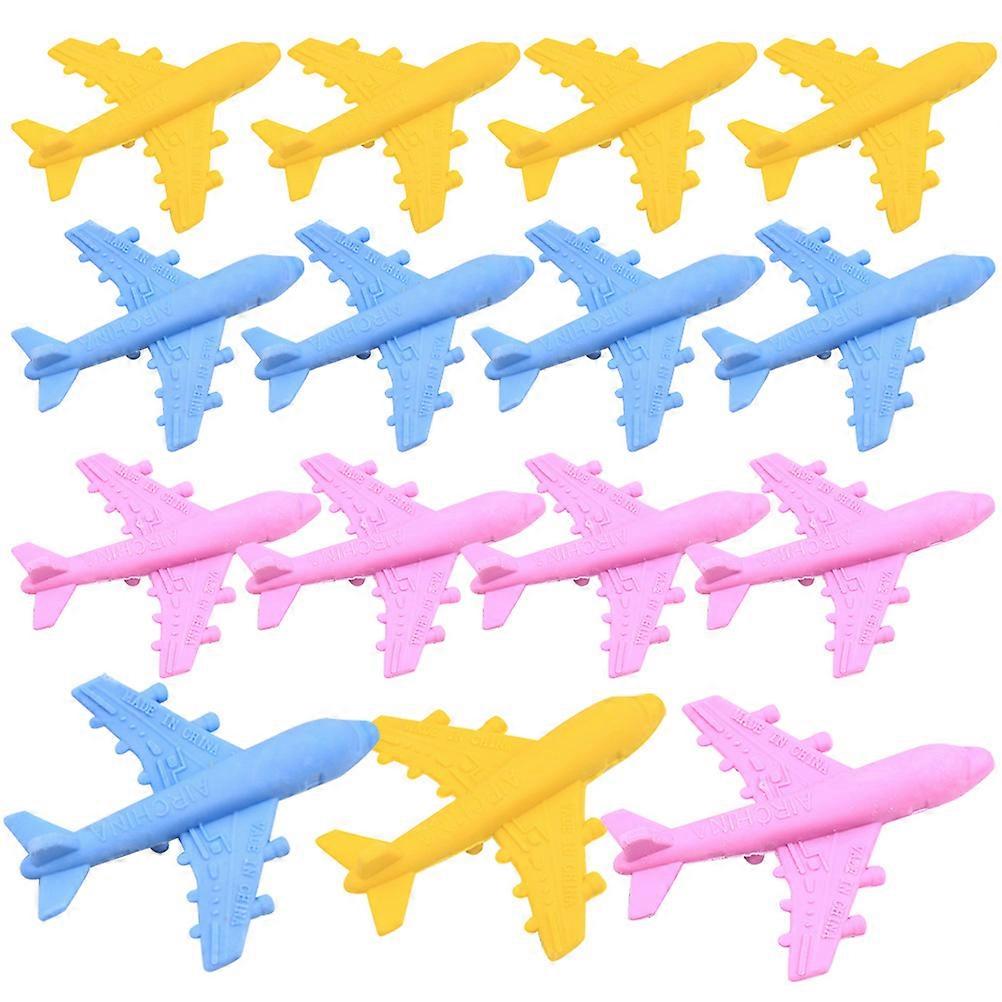 Mini Erasers Set Airplane Style Erasers School Use Small Assorted Color Erasing 15Pcs
