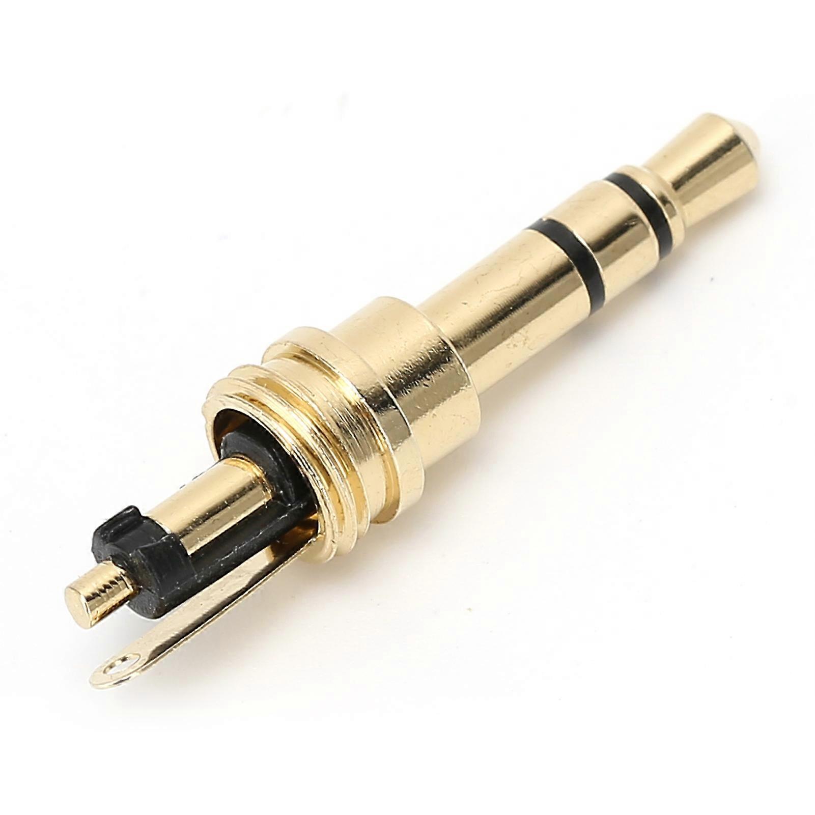 3.5mm 3Pole Stereo Headphone Jack GoldPlated Plug Adapter Replacement Repair Accessory