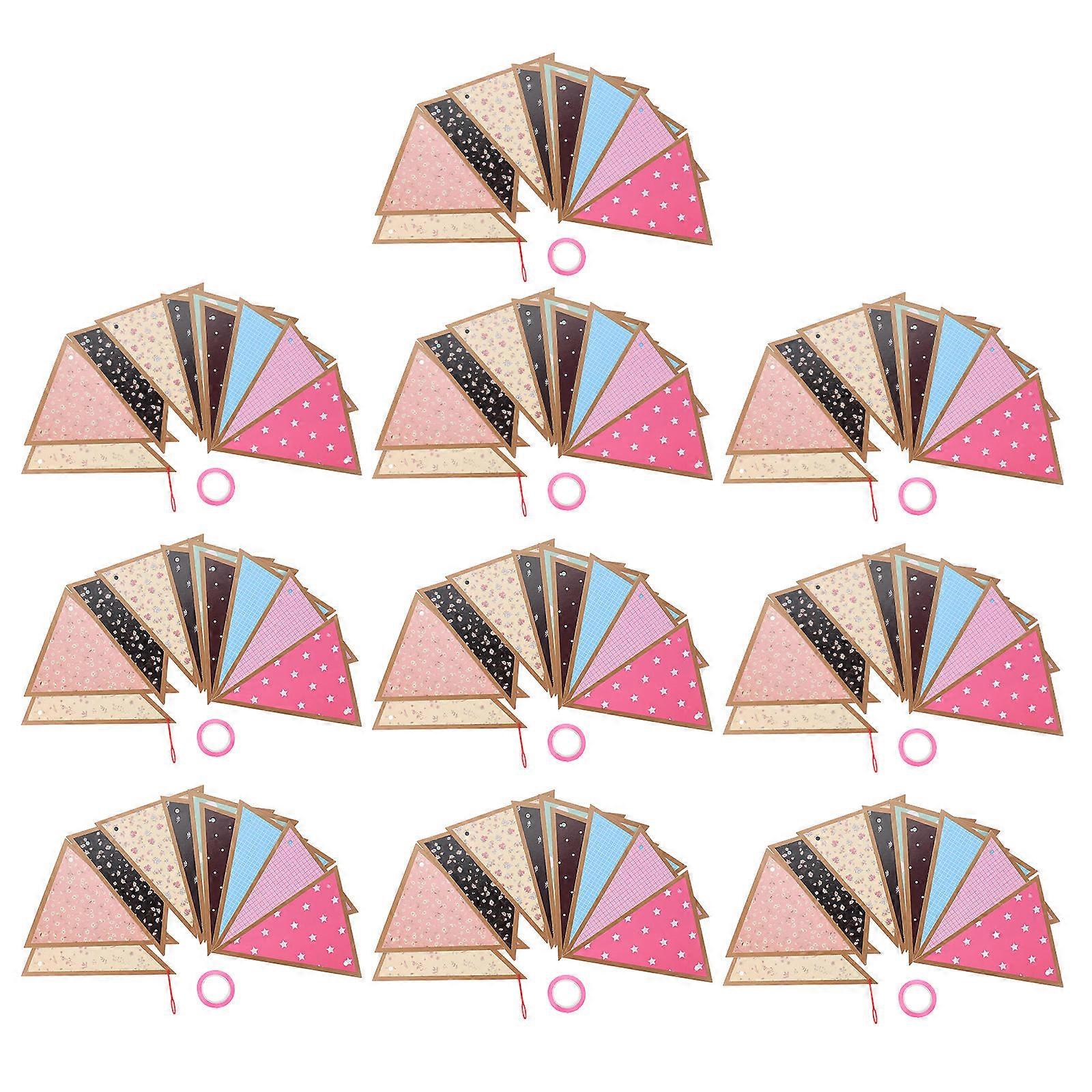 Floral Banner Σημαίες Κρεμαστή Διακόσμηση Πάρτι Φεστιβάλ Τάξη Αγροικία Στυλ Γιρλάντα Μη Ξεθωριασμένο Υλικό Σετ 10 τμχ