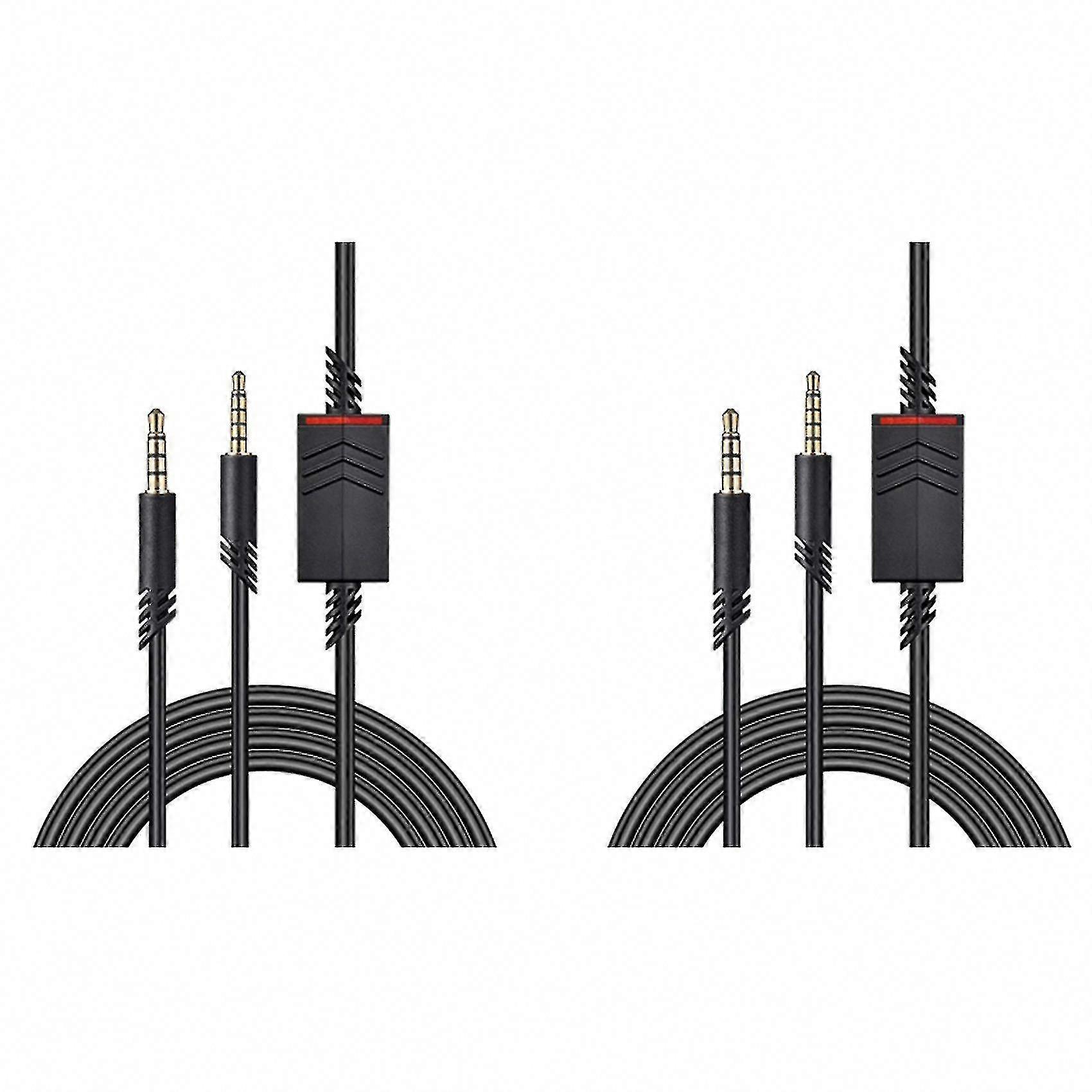2x 2.0m Inline Mute Cable for A40 Gaming Headset Headphones