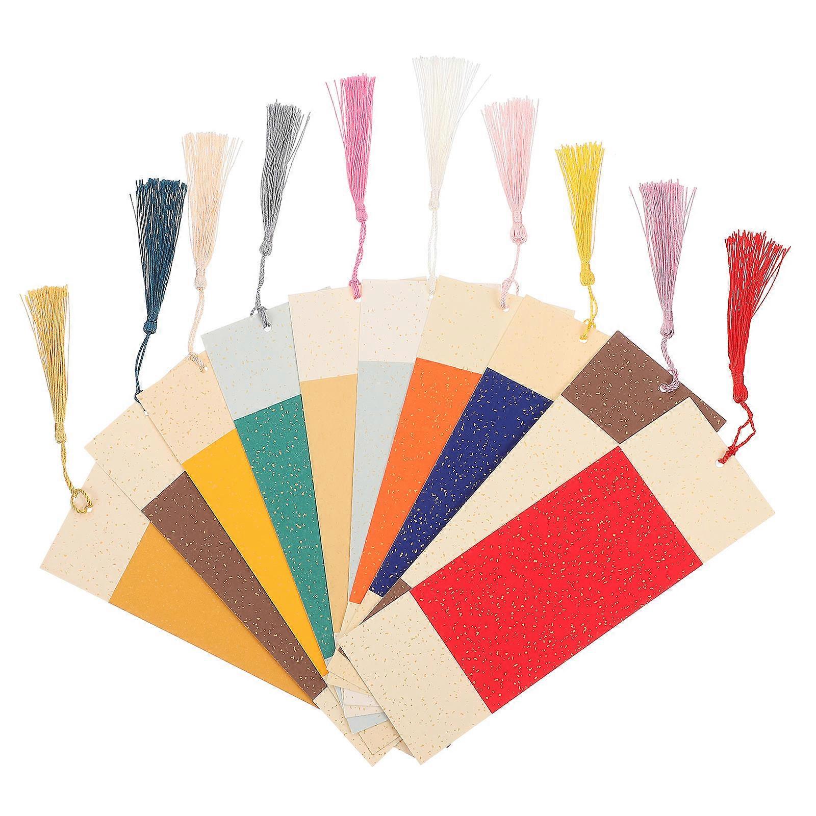 2 Packs Creative DIY Bookmarks with Tassels, Stylish Page Markers & Hanging Tags for Personalization, Ideal for Book Lovers & Craft Projects