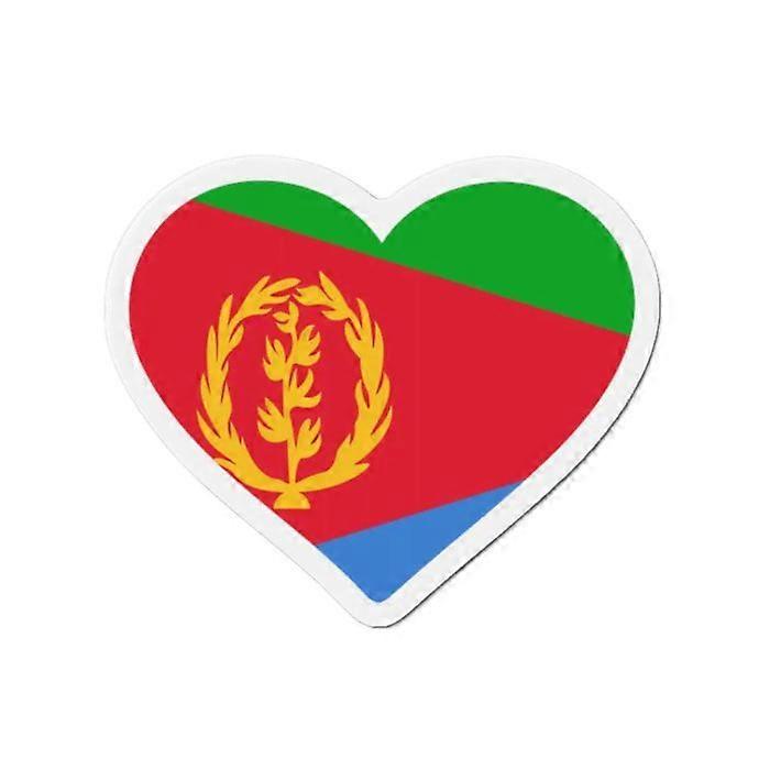 Eritrea Flag Heart Magnet - Multicolor - 7 cm - 50 pieces - Synthetic resin - Unisex
