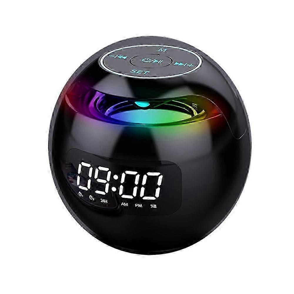 Portable wireless alarm clock bluetooth speaker