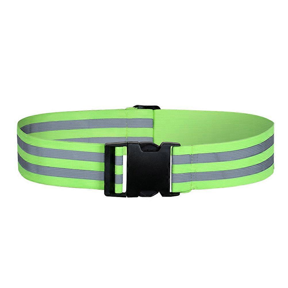 Light Green Adjustable Reflective Safety Belt for Running Cycling Walking Degree Reflectivity