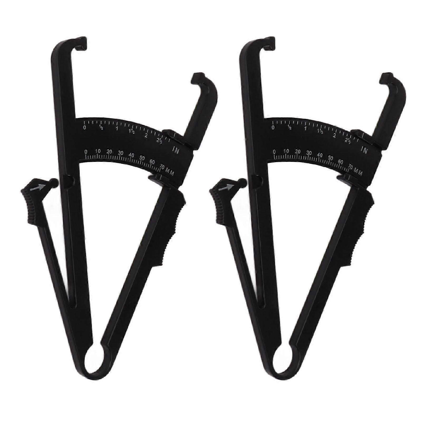 2pcs Body Fat Caliper Handheld Fat Measure Accurate Body Skinfold Caliper Measurement Device