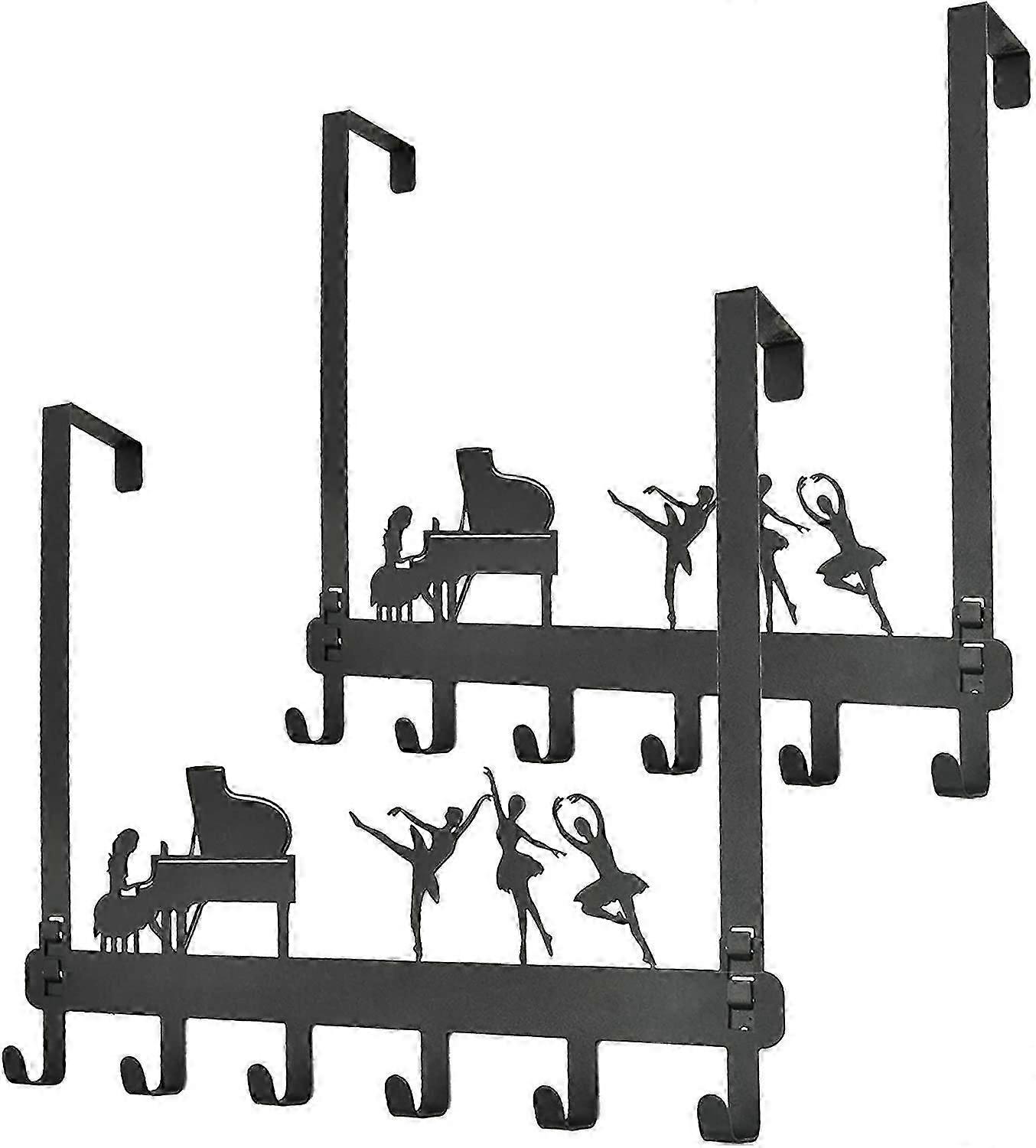 Coat Hooks 2Pack,Door Hanger,Over Door Organizer With 6 Hooks,Hooks For Hanging,Hooks