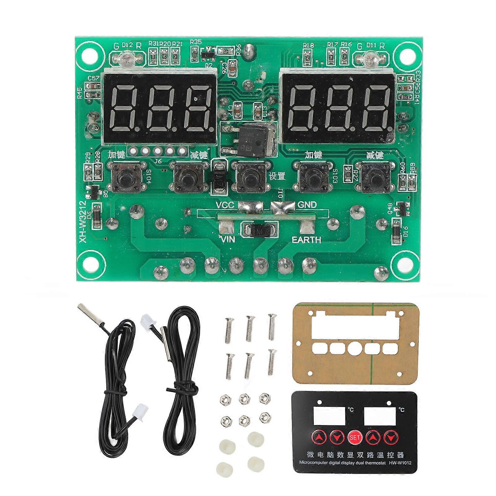 220V Temperature Controller Digital Display Dual Relay Thermostat Regulator Module HWW1012
